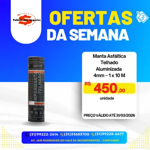 Manta Asfáltica Telhado Aluminizada