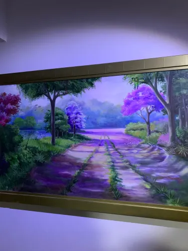 Quadro pintura a óleo artista Dalva Oliveira