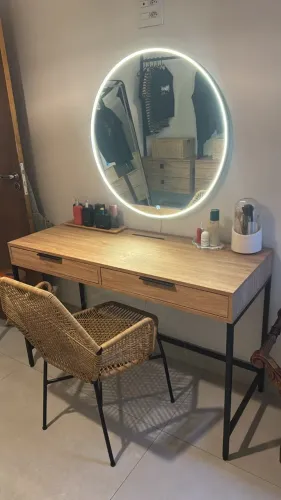 Conjunto penteadeira + Cadeira tropicália + Espelho com LED