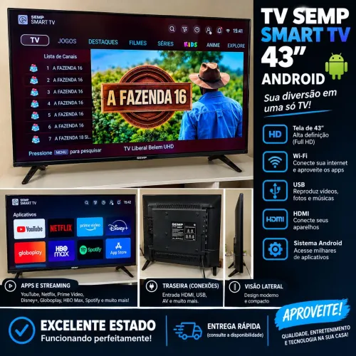 Tv smart 43 polegadas