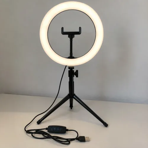 Ring Light Luz Quente/Fria/Morna Regulador de intensidade USB