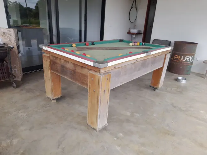 Mesa de bilhar Bar 1,90 X 1,20 pedra de marmore