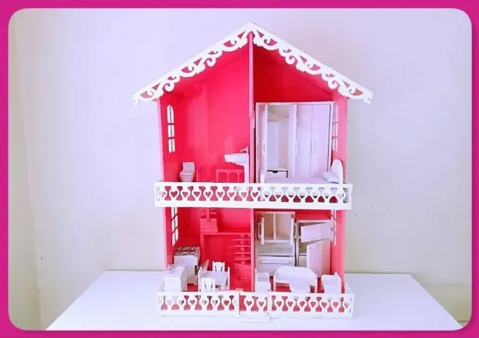 Casinha De Bonecas Em Madeira Toda Mobiliada Feita Artesanalmente