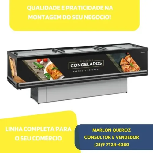 Ilha de Frios 3M Vidro Reto Gelopar
