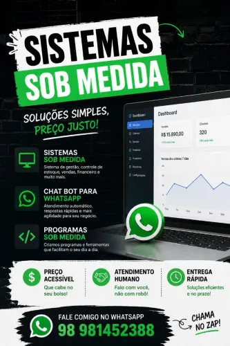 DESENVOLVIMENTO DE SISTEMAS E AUTOMAÇÕES