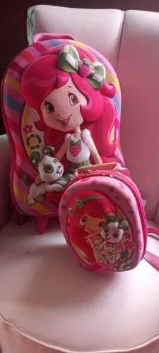 kit Mochila e Lancheira Moranguinho