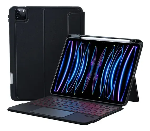 Capa Teclado 2 em 1 C/ Touchpad e Porta Caneta P/ Ipad 10 IPad 11 A16