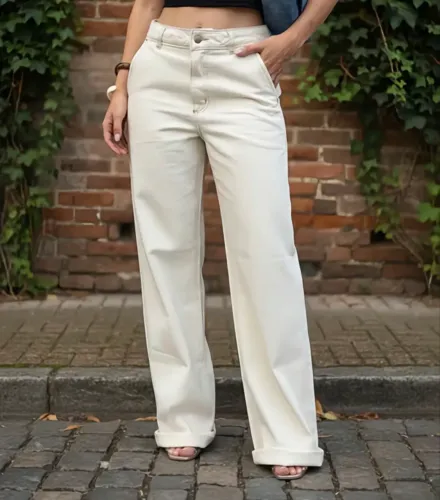 Calça wide leg
