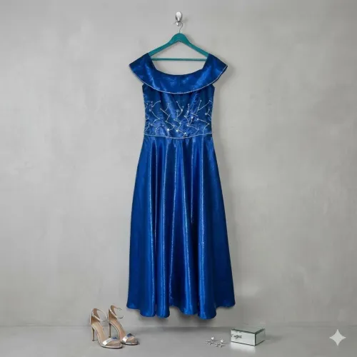 Vestido longo azul royal lindo