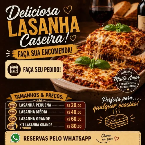 Vendo lasanhas delivery
