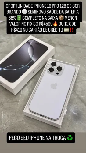 IPhone 16 pro 128 GB completo na caixa