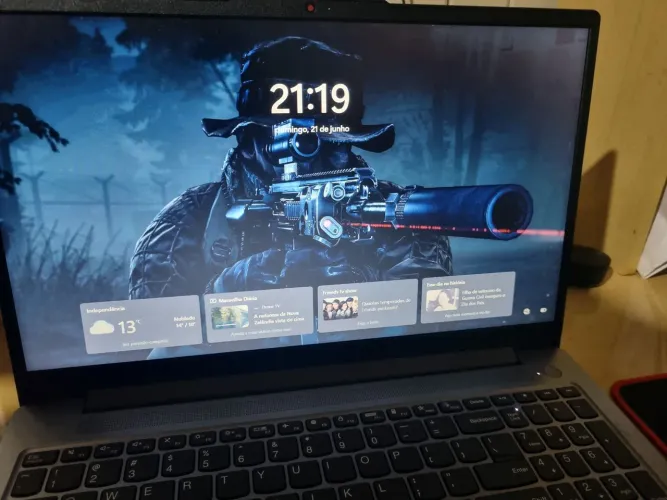 nootbook da lenovo vai com mouse e mouseped