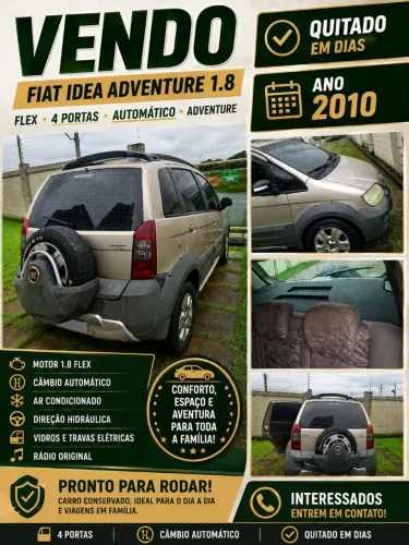 Fiat Idea Adv./ Adv.lock.dualogic 1.8 Flex 5P 2010