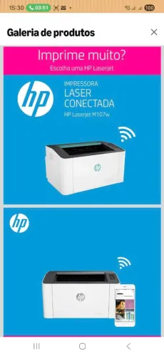 Impressora laser HP 107W usada excelente 