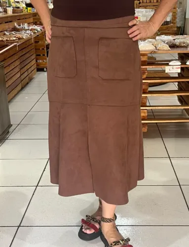 SAIA SUEDE MARROM GG