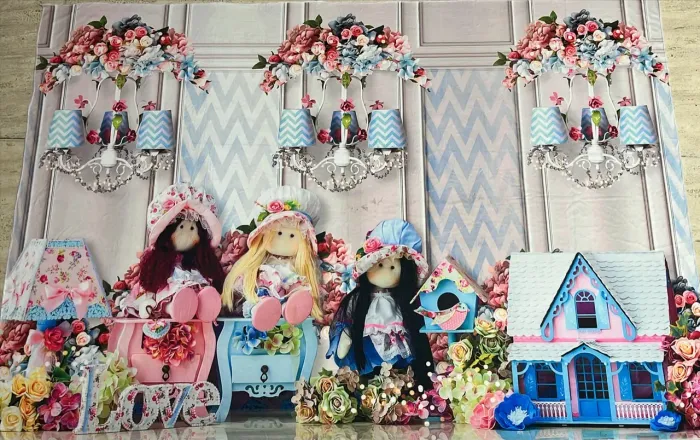 fundo fotográfico boneca