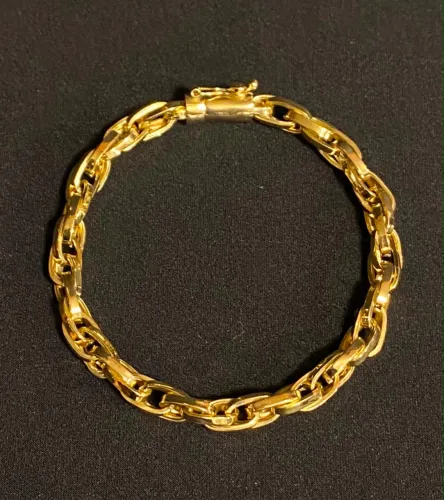 Pulseira Elos Trançados em Ouro 18k 750