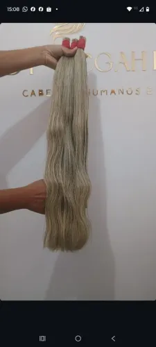 Venda de cabelos humanos vietnamitas comum, loiro mesclado 65cm