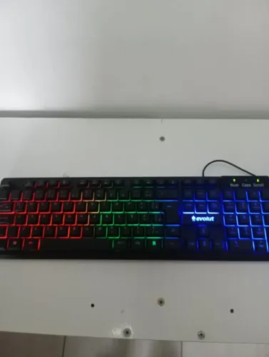 ? Teclado Gamer Evolut com LED - NOVO! ?