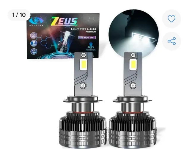 Lâmpadas full Led com o farol de milha 