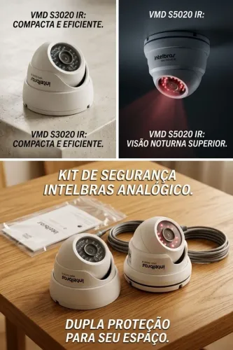 Kit 2 Câmeras de Segurança Intelbras (Infravermelho) - Ótimo Preço!