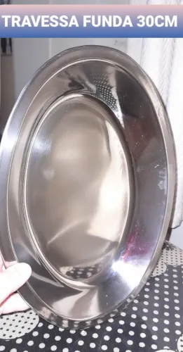 Travessas Aço e Inox Funda 30cm (18 unidades)