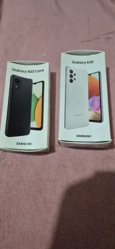 Duas Caixas Vazias Samsung (Galaxy A32 e Galaxy A03 Core)