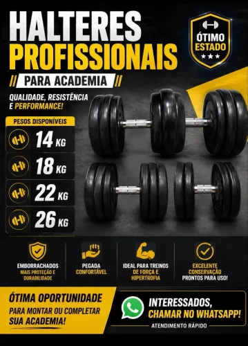 Halteres para academia profissionais