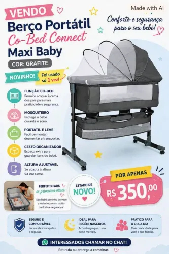 berço dobrável maxy baby