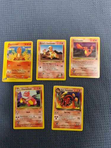 Cartas Pokémon Charmander antigas
