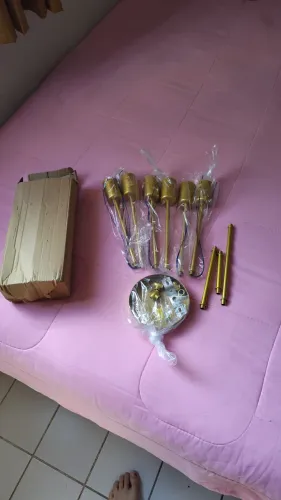 Lustre Sputnik para 6 lâmpadas ( não inclusas)
