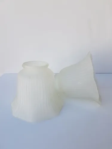 Cúpula Tulipa Vidro Incolor Lustre Par