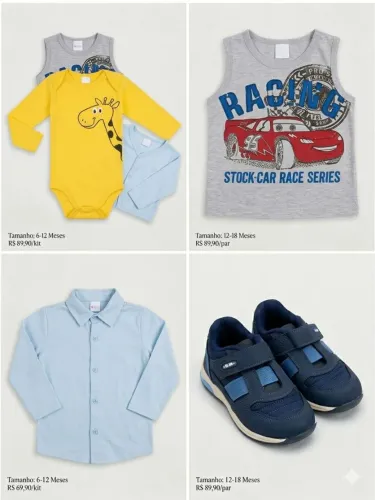 Lote de roupas - menino - 1 ano