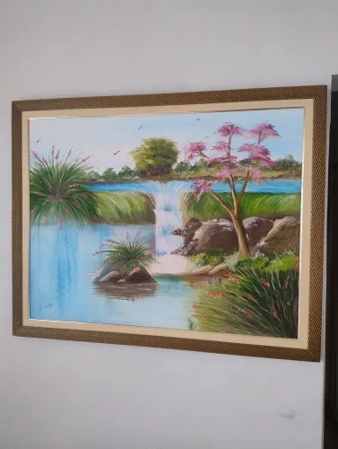 Quadro vintage pintura da natureza