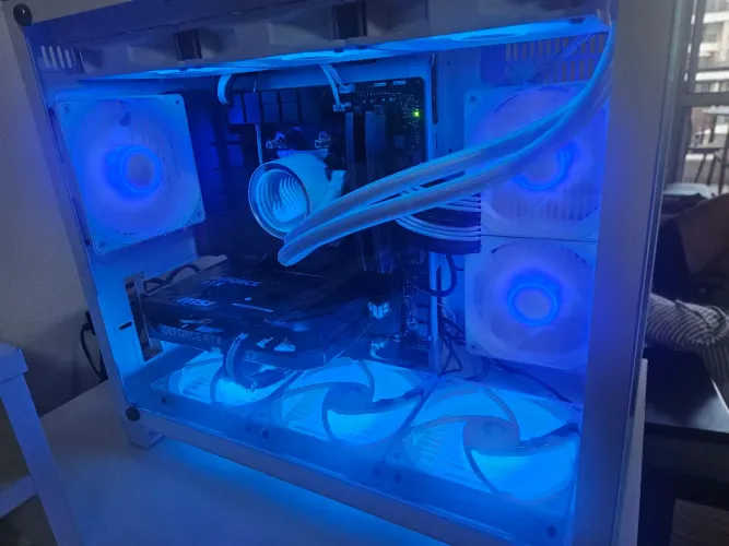 KIT - Gabinete Rise Mode 6 fans + Water Cooler 360mm + fonte 700w + sleeved