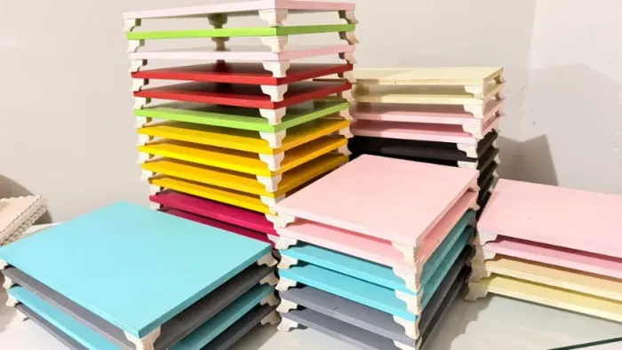 Bandejas Provençais Coloridas MDF Festa Infantil