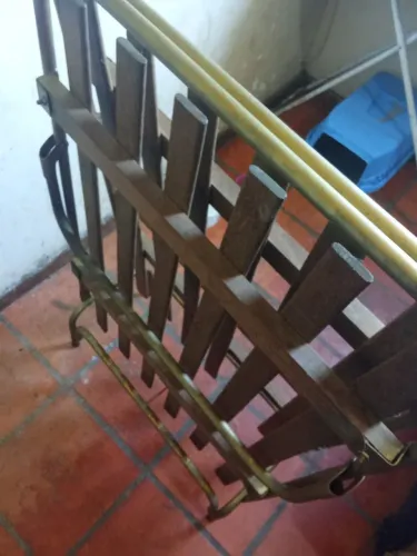 Cama solteiro dobrável forte pesada das antigas