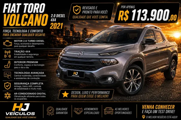 Fiat Toro Volcano 2.0 16V 4X4 TB Diesel Aut. 2021