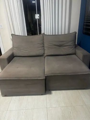 Sofá retrátil 2 lugares Cinza