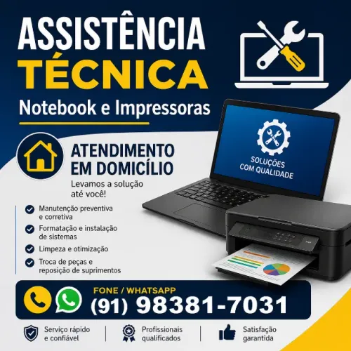 Assistência Técnica - Notebook, Computadores e Impressoras
