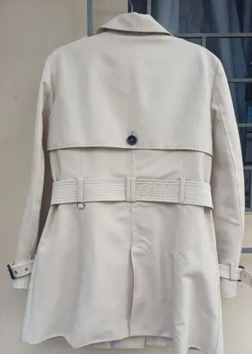 Trench Coat Bege Zara Woman Clássico Com Cinto - Tamanho GG