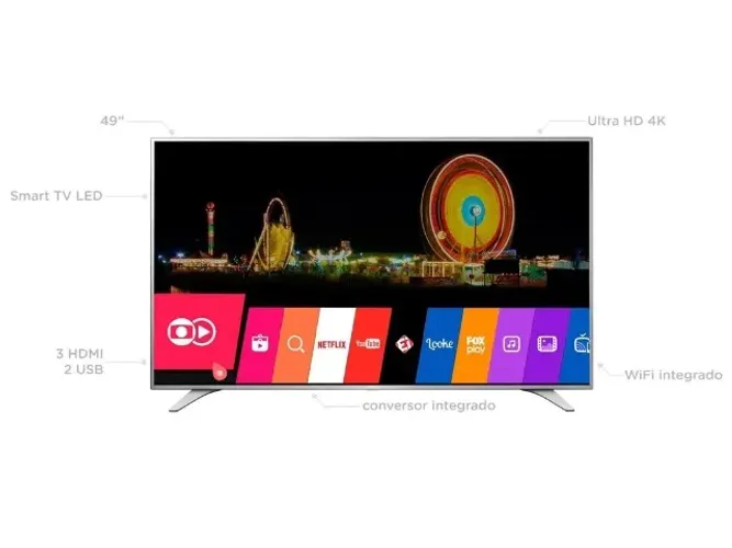 Smart TV, 4K, LG, LED, 49 polegadas, UH6500