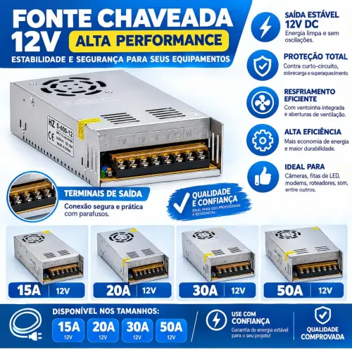 Fonte Chaveada Até 50 Amperes