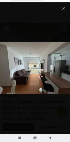 Apartamento mobiliado em Alphaville Barueri 68m 2 qtos 1 vg 4.200 cond 590