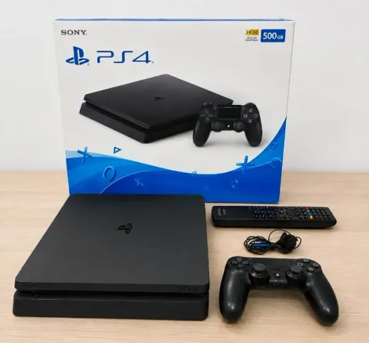 PS4 Slim 500GB + Controle Original + Caixa + Acessórios