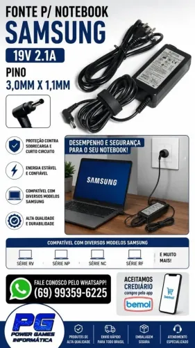 FONTE PARA NOTEBOOK SAMSUNG
