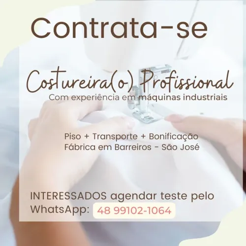 Vaga de costureiro (a)