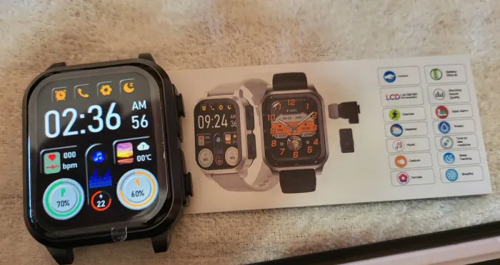 Smartwatch Relógio Inteligente TWS Fone Bluetooth Embutido 2 em 1 Batimentos 