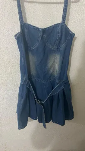 Vestido Jeans com cinto (Shein)