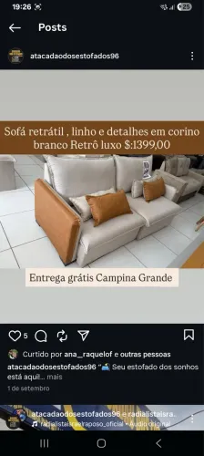 Sofa retrátil de luxo
